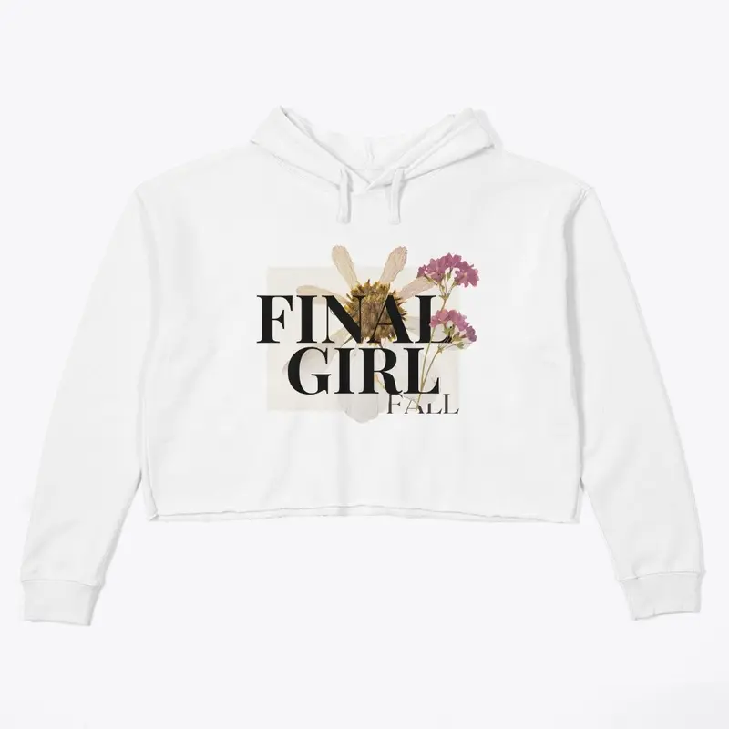 Final girl fall - cropped floral hoodie