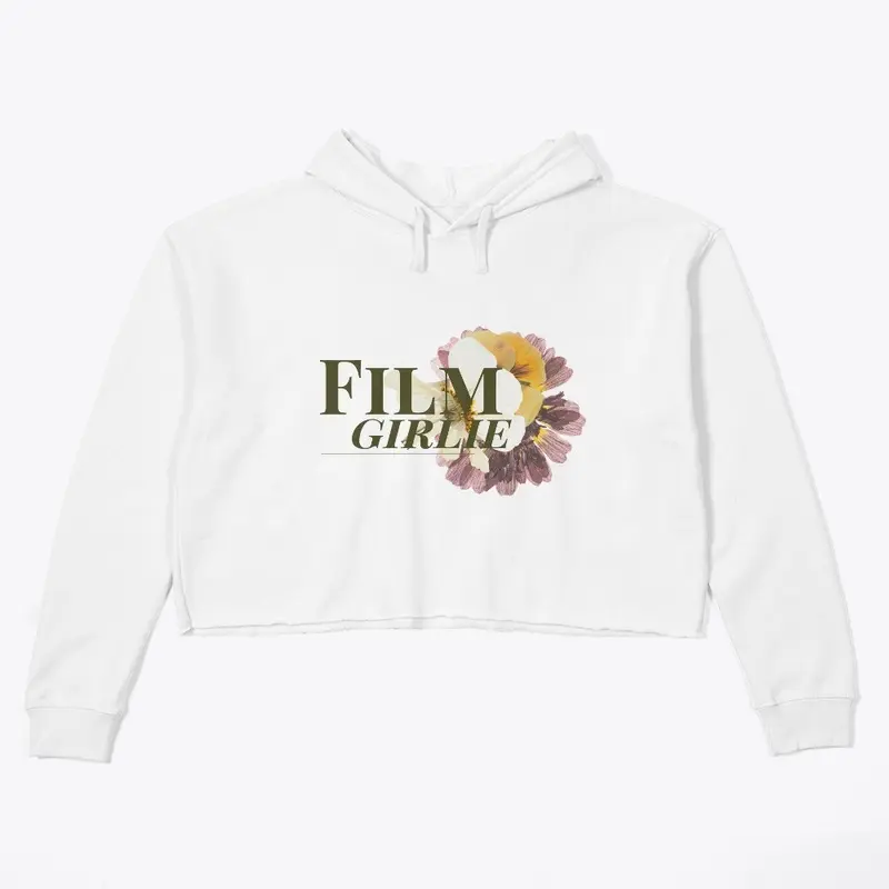 Film girlie - floral cropped hoodie 